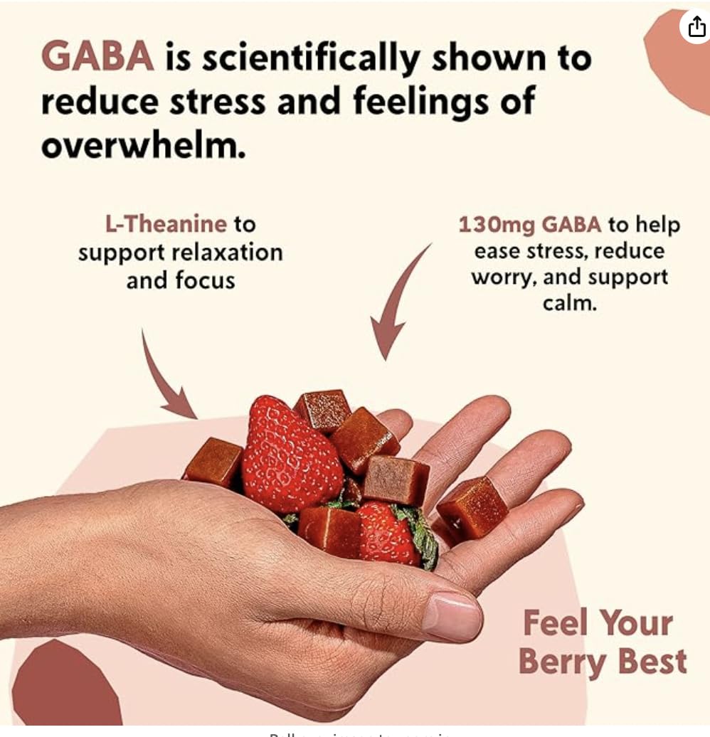 Back label on PYM Health Berry Mood Chews highlights gluten-free and no added sugar.