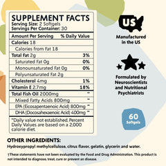 Close-up of PYM Mood Omega-3 capsules supporting balanced mood