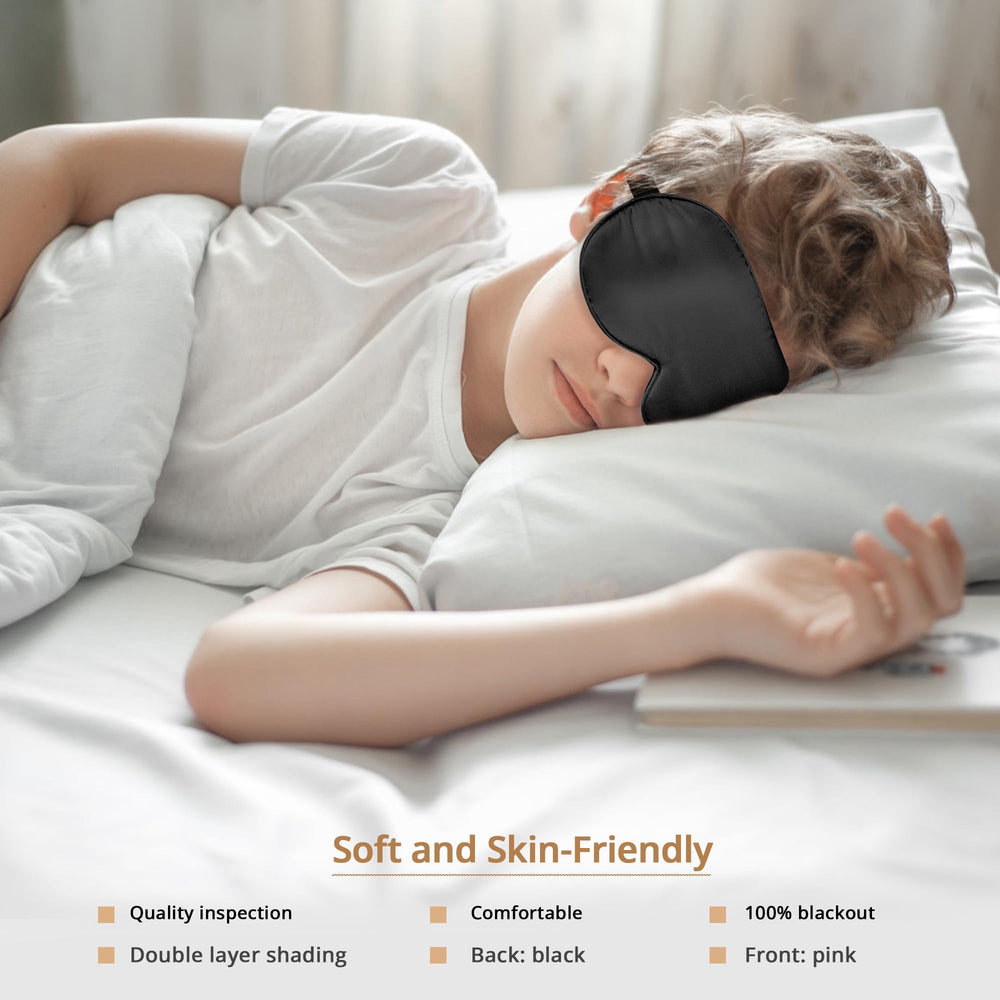 Lightweight, breathable mask worn in bed for restful nights.
