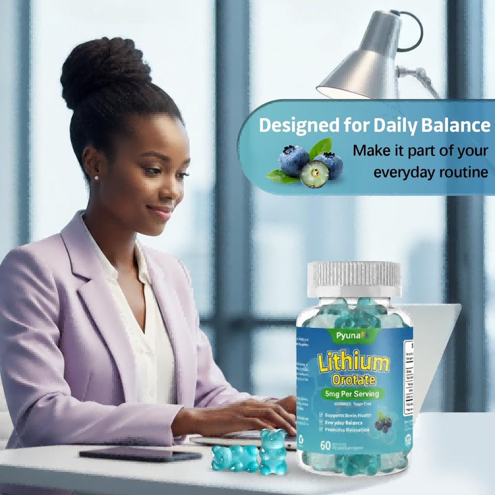 Gummy bottle on night stand suggesting better rest and morning energy.