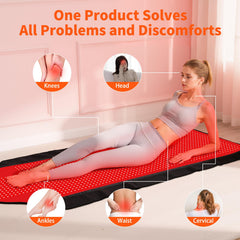 PZJDSR full-body therapy mat layout with 36 by 73 inches for roomy comfort