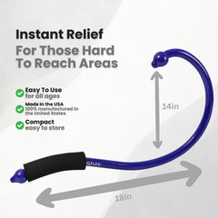 Q-Flex ergonomic grip demonstrates comfortable handling for easier trigger-point relief.