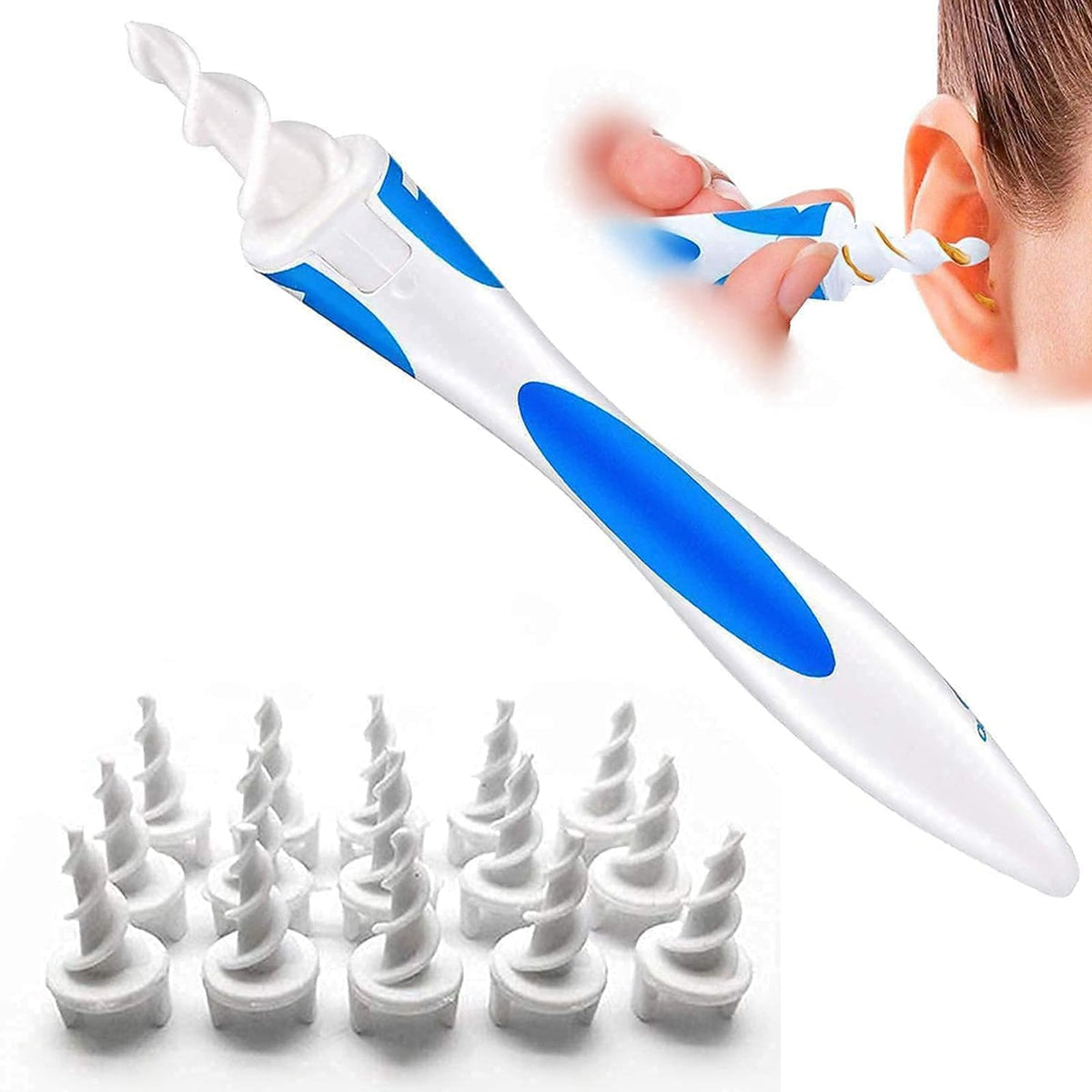 Q Grips ear wax removal handle with ergonomic grip for safe, controlled cleaning.