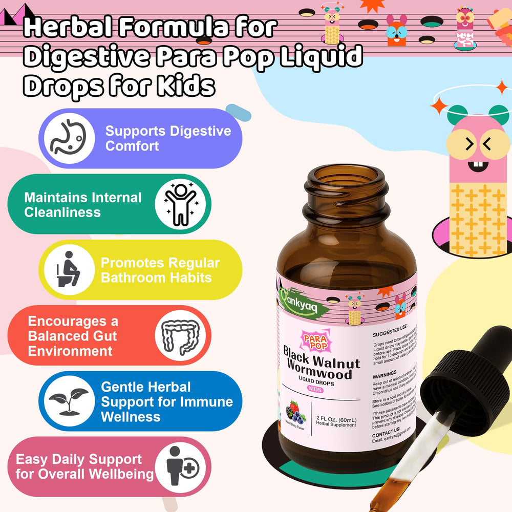 Q'ankyaq Kid-friendly drops mix easily with water or juice.