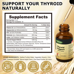 Q'ankyaq thyroid drops pour, easy 2 ml daily dose for quick support.
