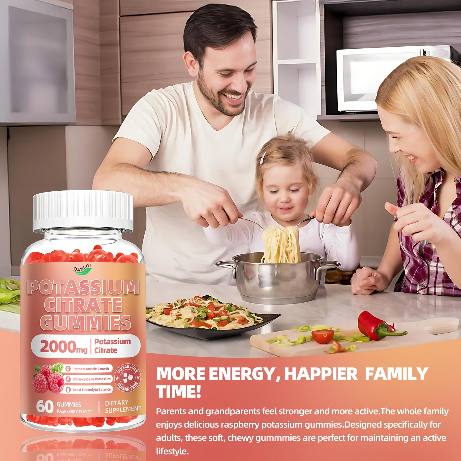 QANLOI raspberry flavor image emphasizing natural taste and wellness benefits.