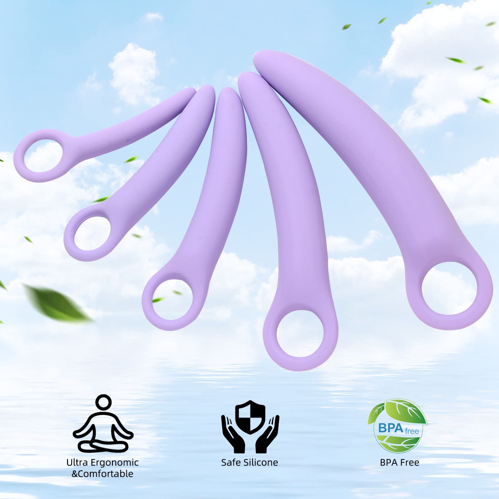 Qaveuny pelvic dilator size 1 for gentle daily insertion and comfort
