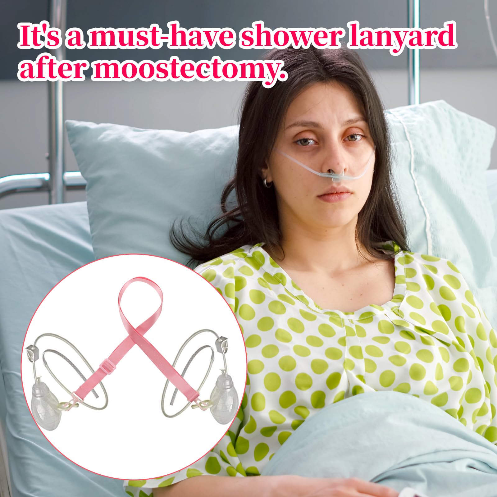 QFGasre hands-free showering with secure drain bulbs supports comfortable post-surgery hygiene.