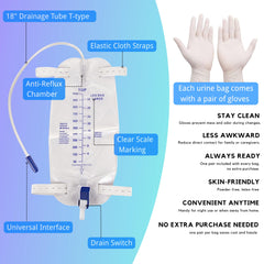 QFLQFL leg bag anti-reflux valve prevents backflow during drainage.