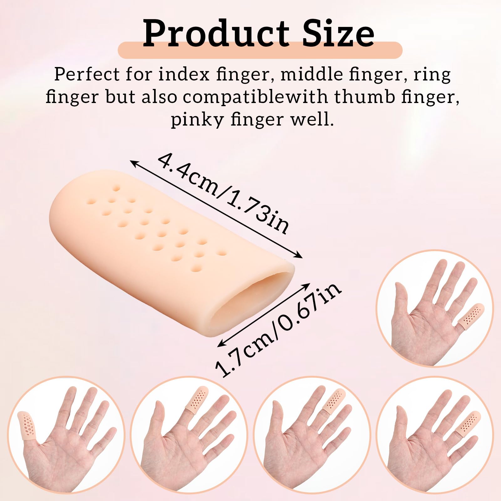 QfwdfcTrenz silicone finger protectors with flexible cut for sizing.