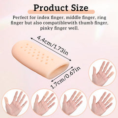 QfwdfcTrenz silicone finger protectors with flexible cut for sizing.