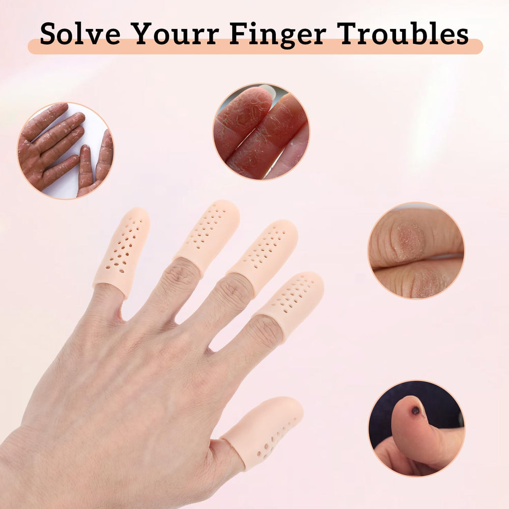 QfwdfcTrenz nude finger sleeves protect fingers during activities.