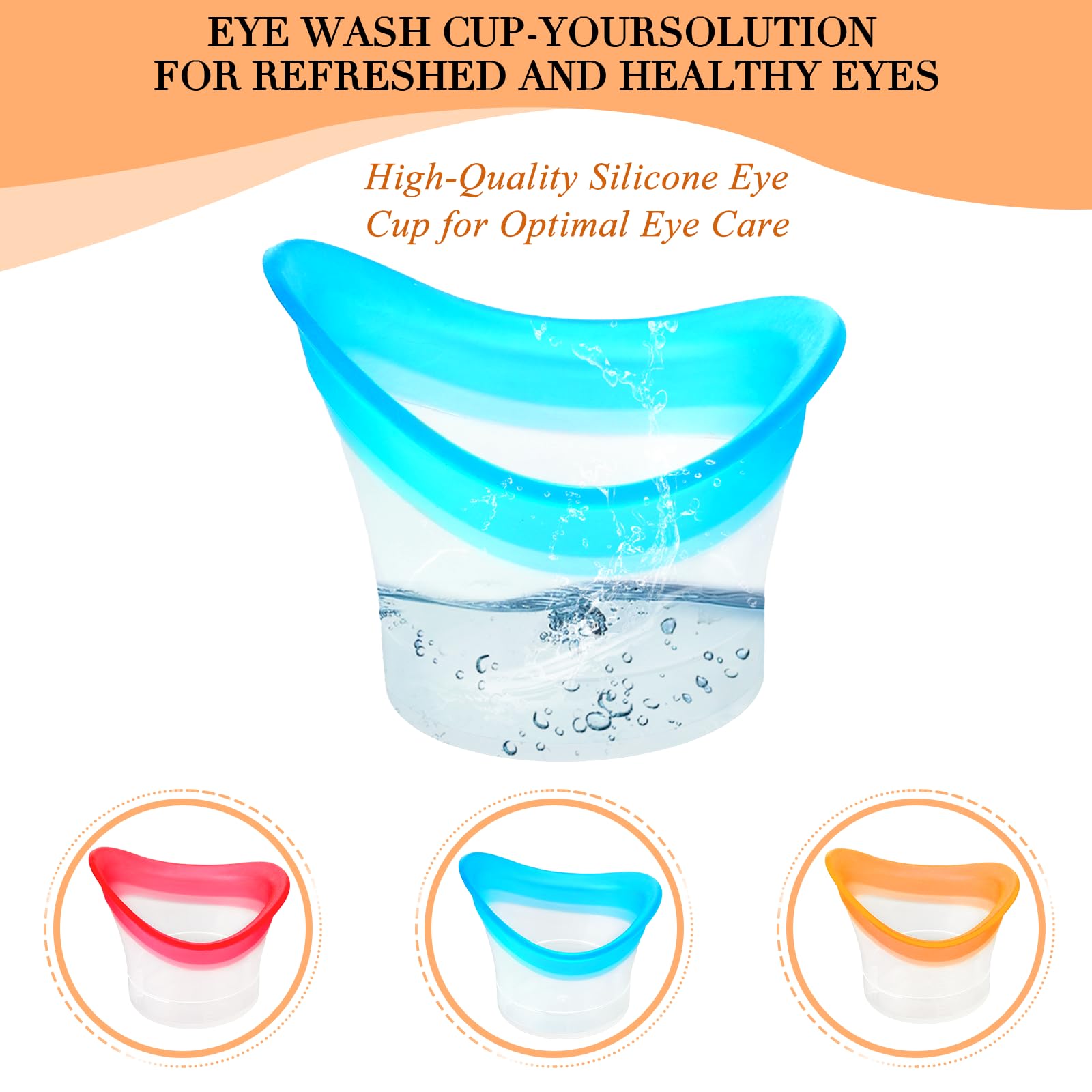 Qianyu eye wash cups silicone close-up shows flexible material