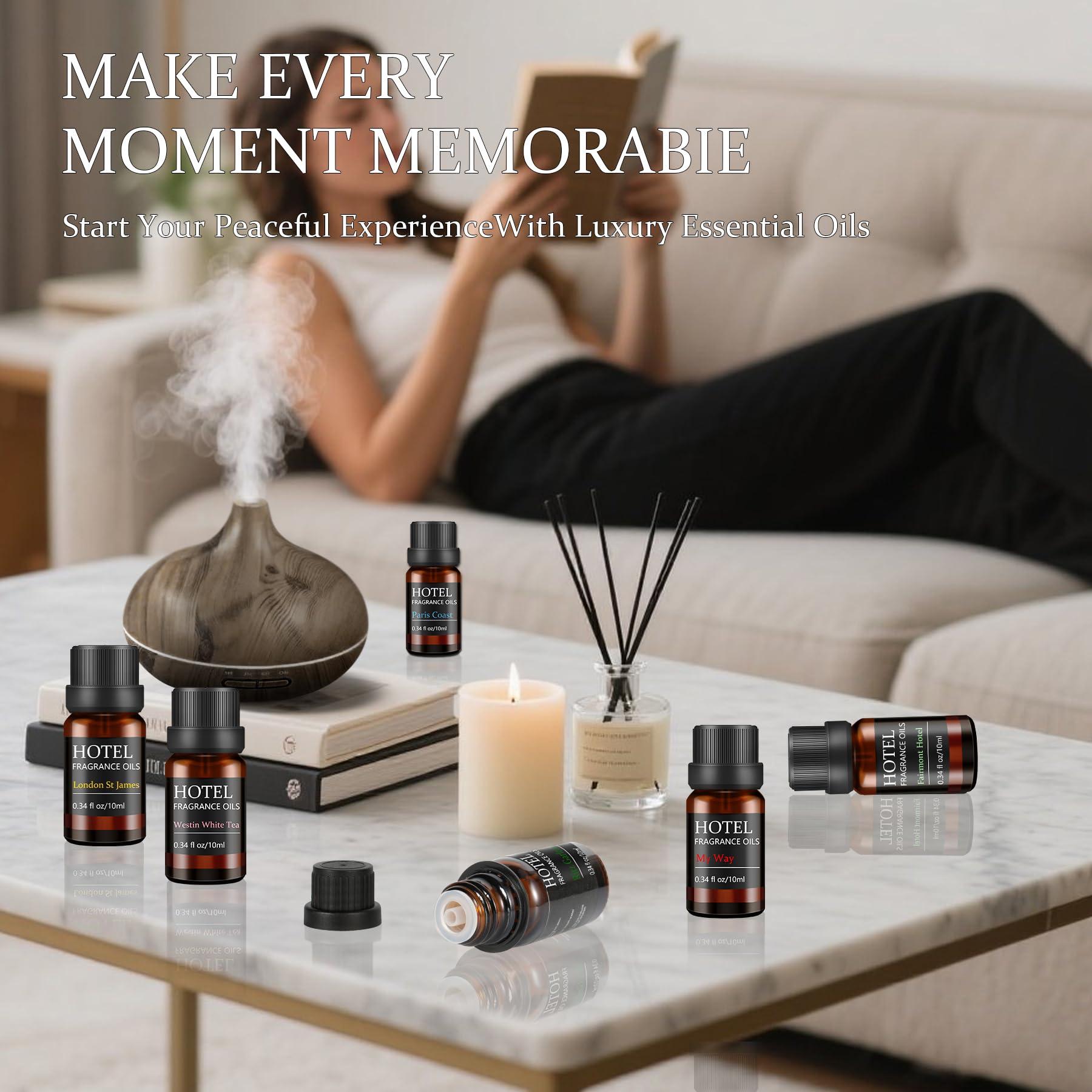 Qiapu diffuser room scene highlights elegant space enhancement with refined scents