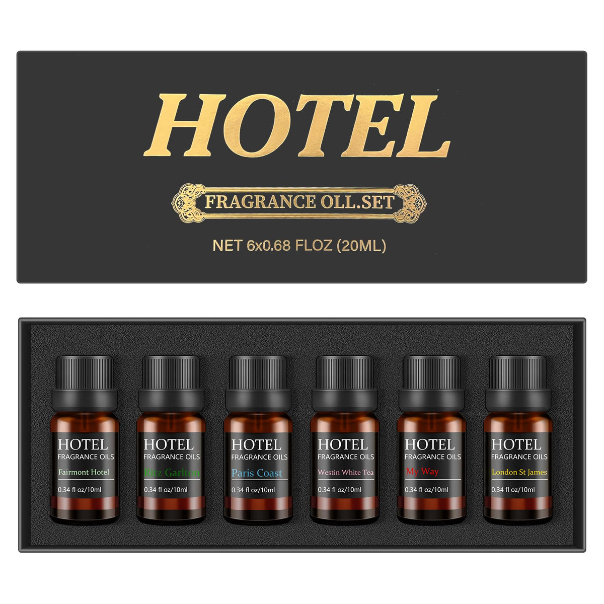 Qiapu Hotel Collection diffuser set bottle close-up shows premium hotel-inspired aroma