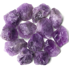 QINJIEJIE Amethyst Crystals large cluster with natural formations for home display.