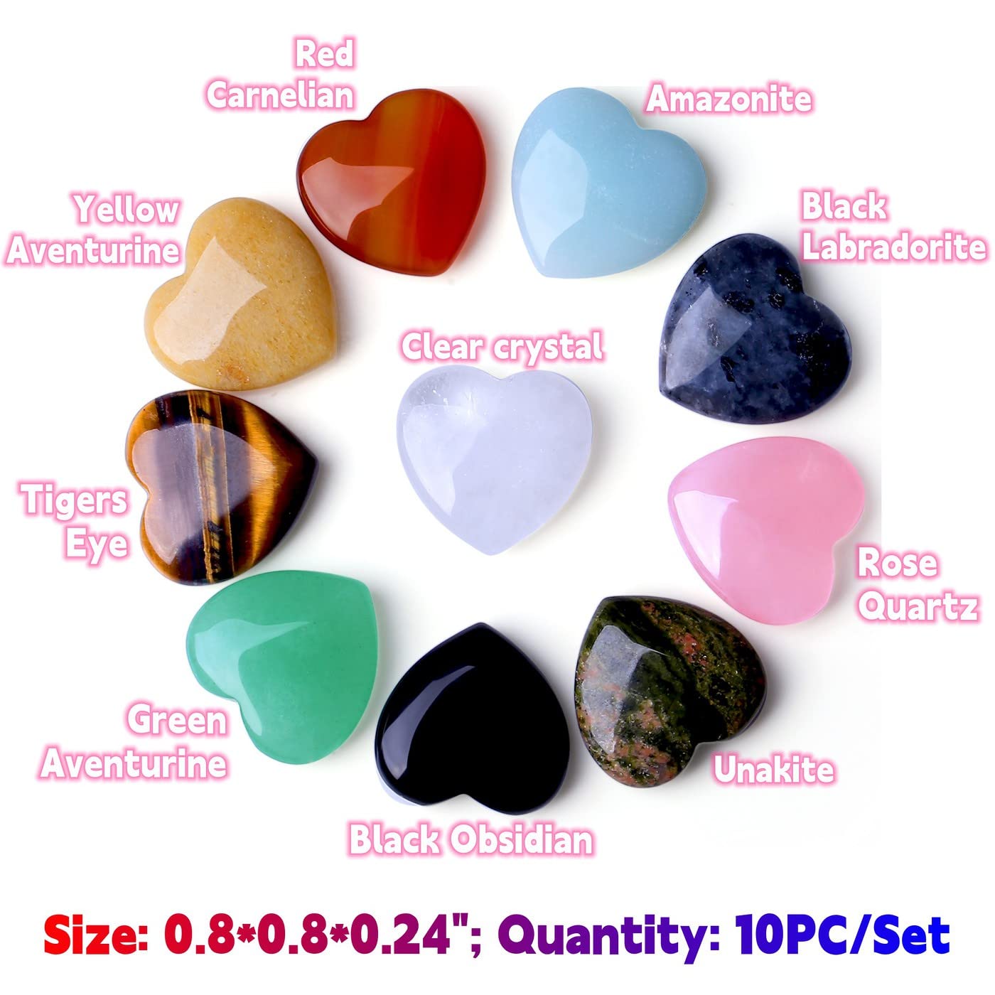 QINJIEJIE tigers-eye heart palm stone enhances clarity and focus for tasks and meditation