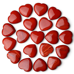 QINJIEJIE red jasper heart stone pocket for focus and energy guidance.