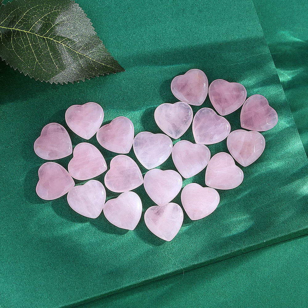 QINJIEJIE rose quartz heart palm stone ideal for grounding during daily rituals.
