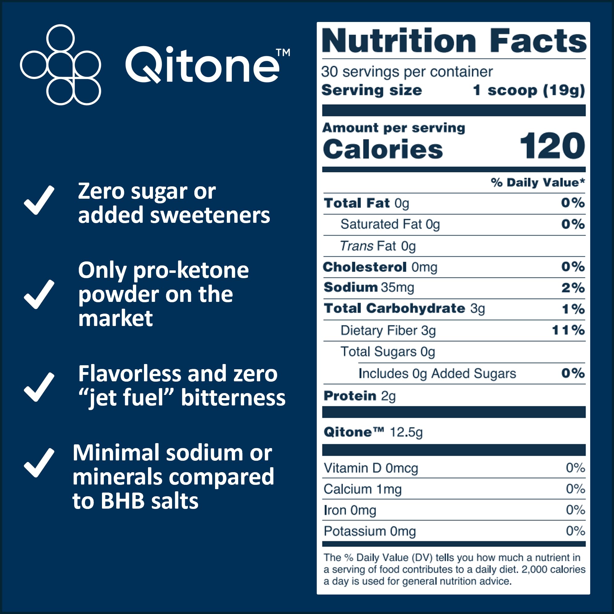 Qitone Pro Ketone Powder mixed in water for steady energy.