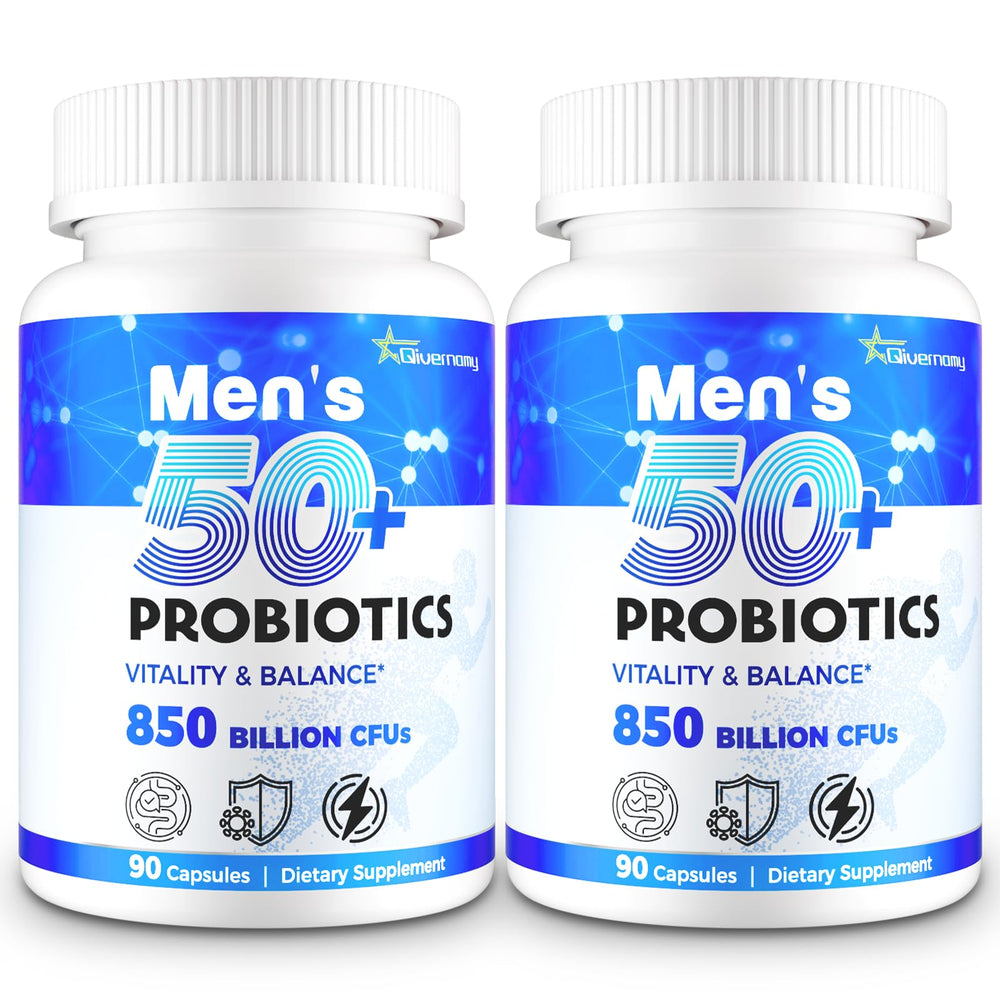 QIVERNAMY Probiotics 50+ bottle for daily gut support and vitality