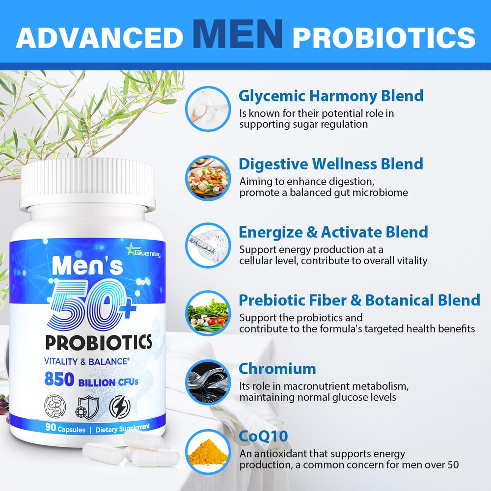 QIVERNAMY Probiotics with CoQ10 and prebiotics for balanced wellness