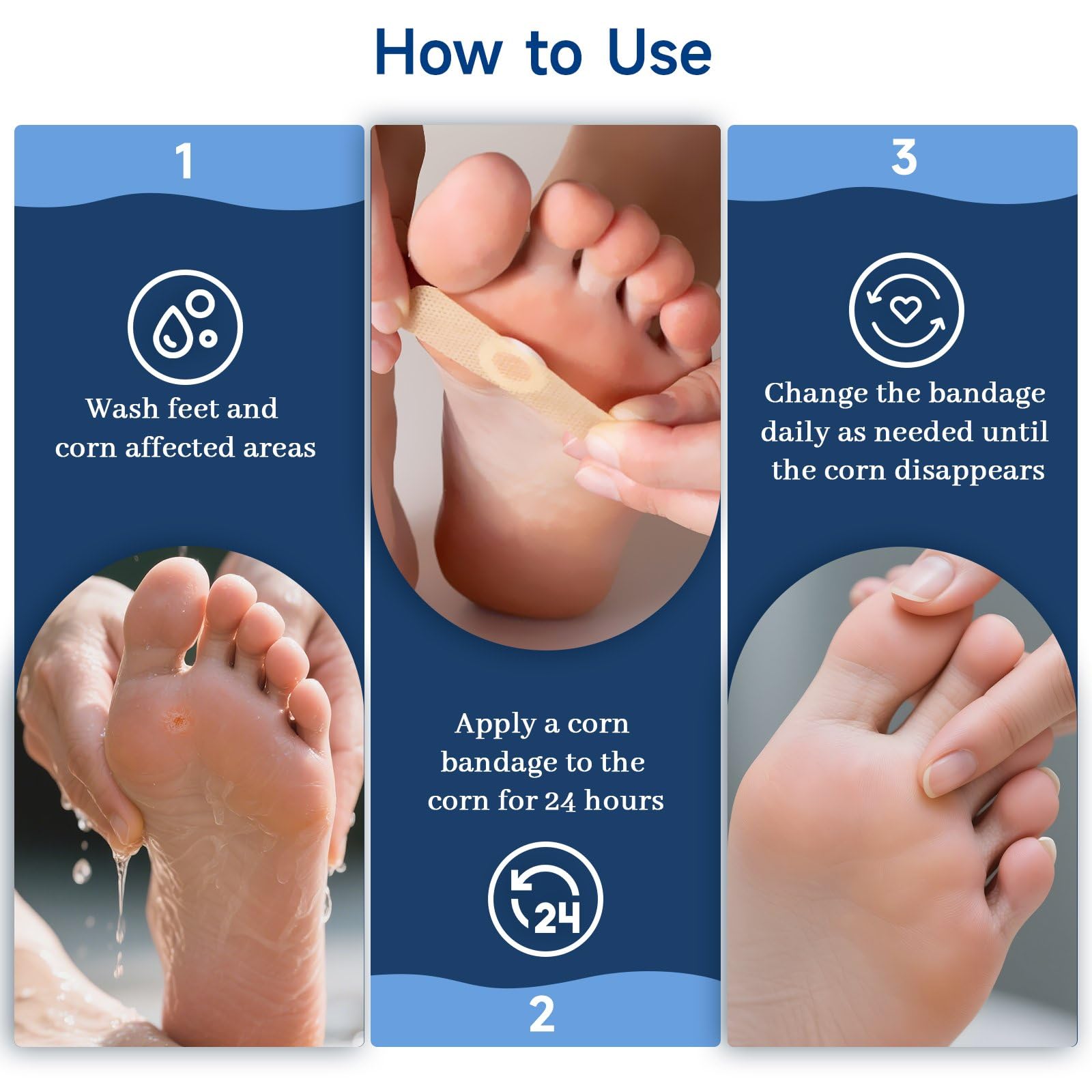 QIYANA strong adhesive backing stays in place during walking.