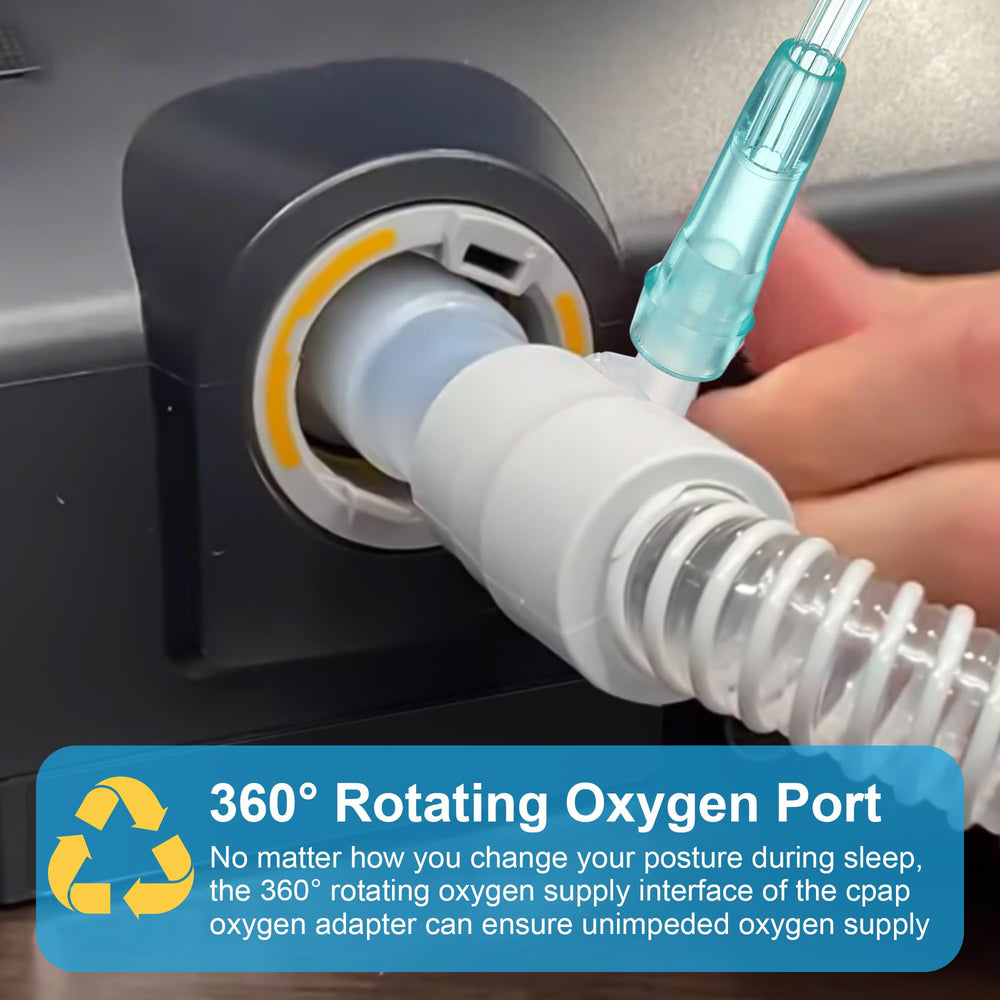 Qiyaz easy-attach and detach design simplifies CPAP oxygen setup.