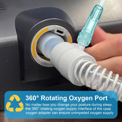 Qiyaz easy-attach and detach design simplifies CPAP oxygen setup.