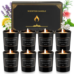 Qizeion lavender candle in a jar for calming relaxation and cozy moments