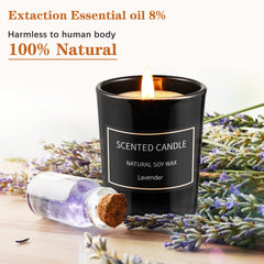 Qizeion rosemary candle in a jar fosters uplifting focus and mood