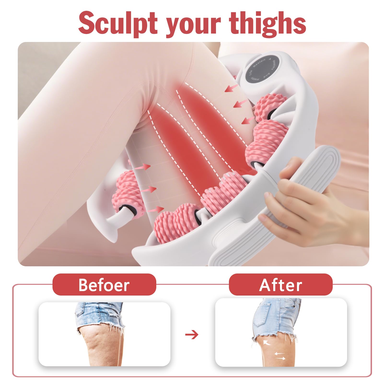 Qkiky cellulite massage tool side view with detachable handles for adjustable pressure
