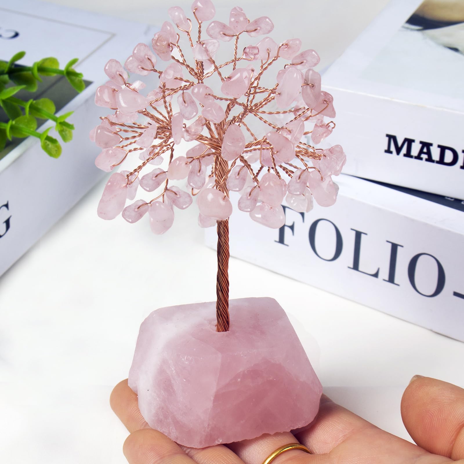 QLRSUXN decoración de escritorio feng shui rosa para armonía.