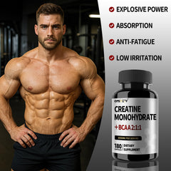 Qmiozzy capsules closeup in hand for easy daily training supplementation.