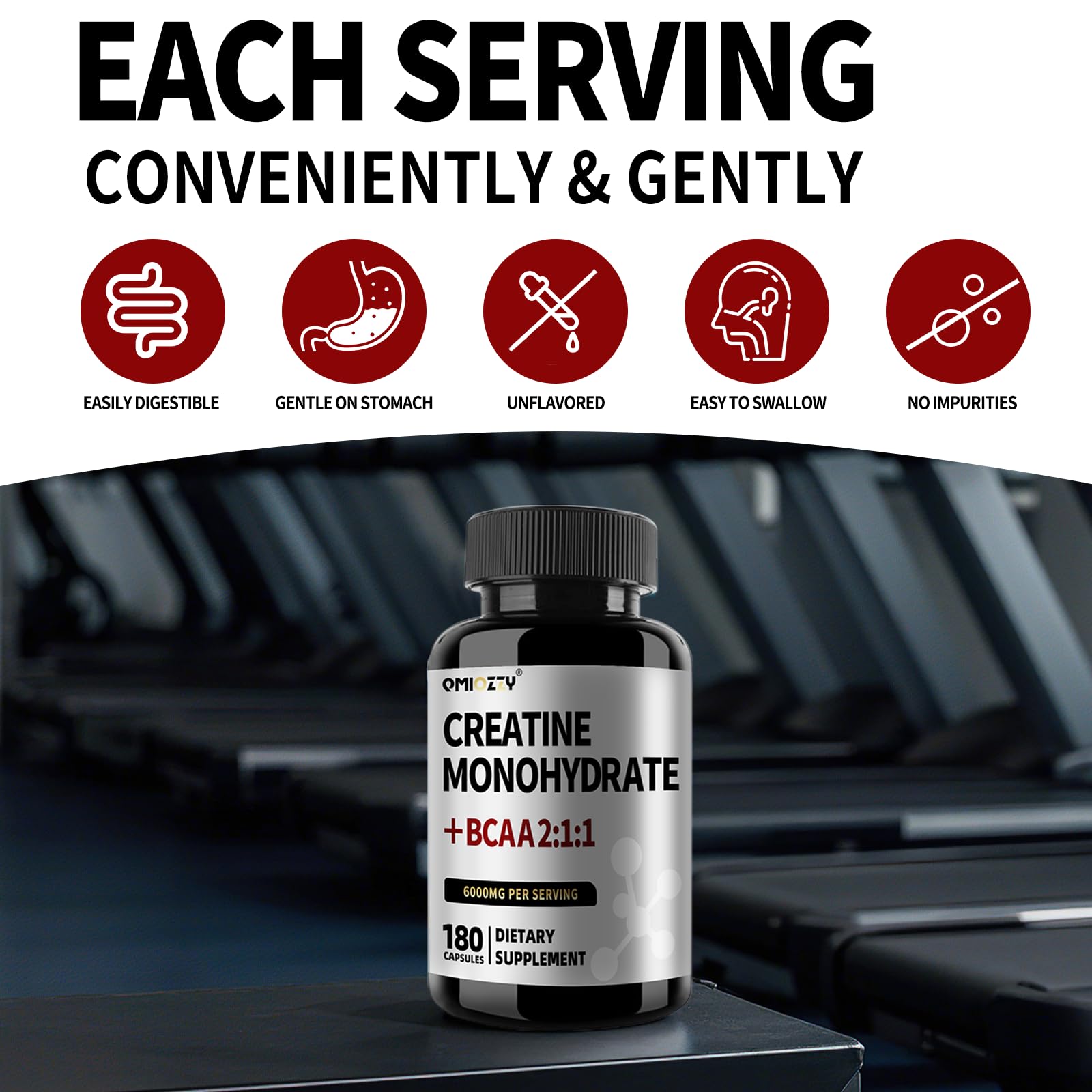 Qmiozzy capsules in hand promote simple everyday supplementation.