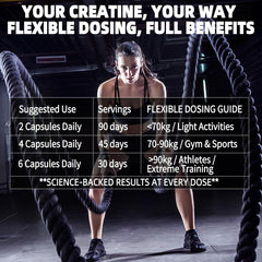 Qmiozzy creatine label closeup highlights vegan, gluten-free purity.
