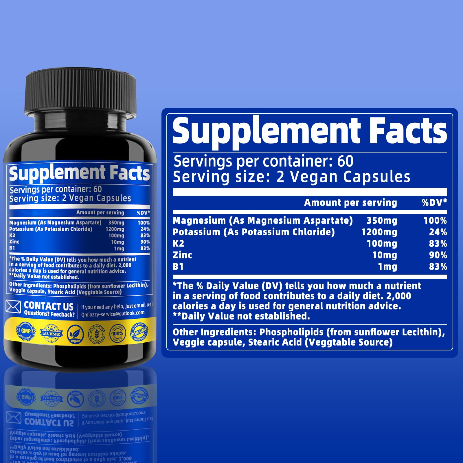 Qmiozzy organic minerals sourced from plants for gluten-free wellness.