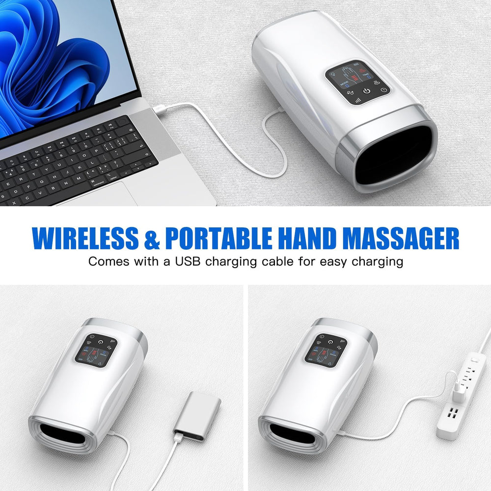 QMKGEC hand massager LCD display for easy control in daily use