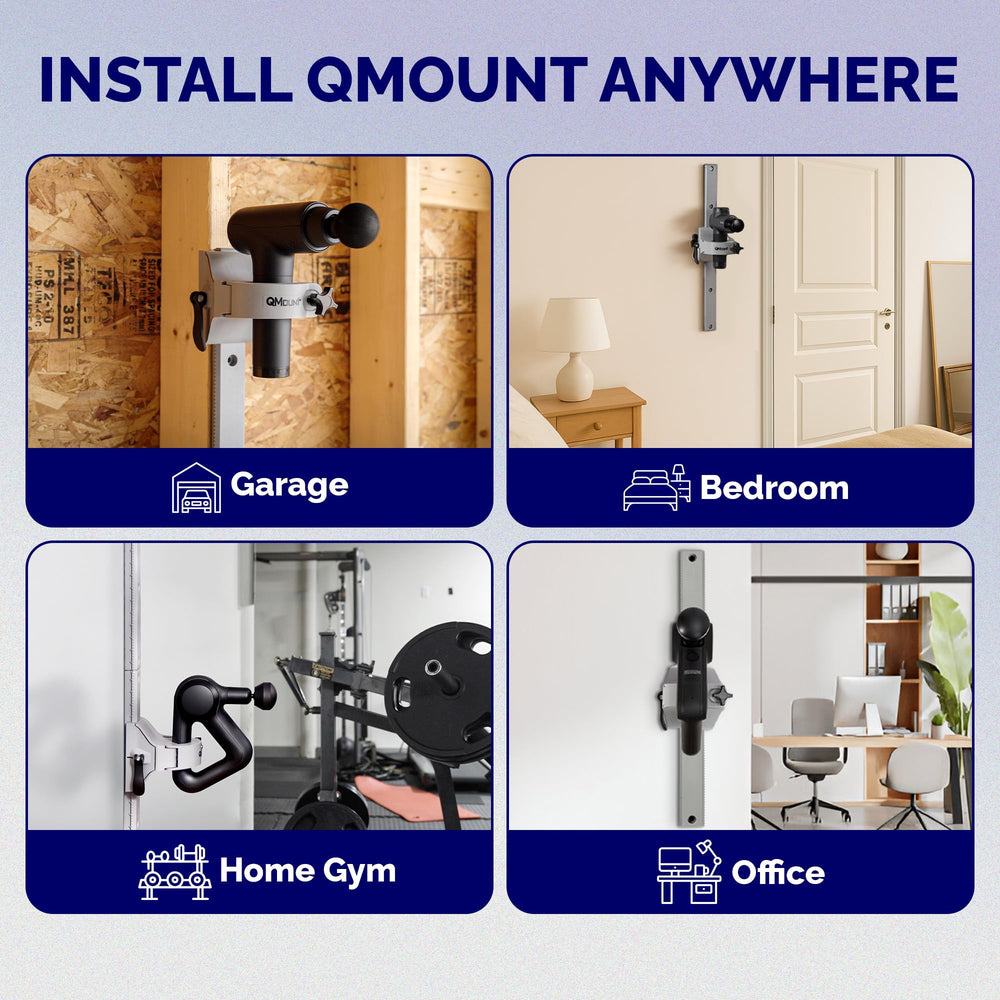 QMount sturdy hardware ensuring a reliable, immovable attachment.