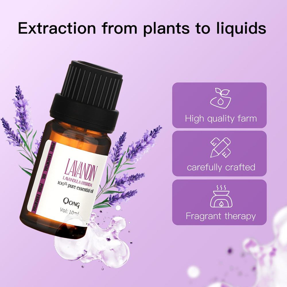 QONG lavender diffuser setup showcasing a calming room aroma.