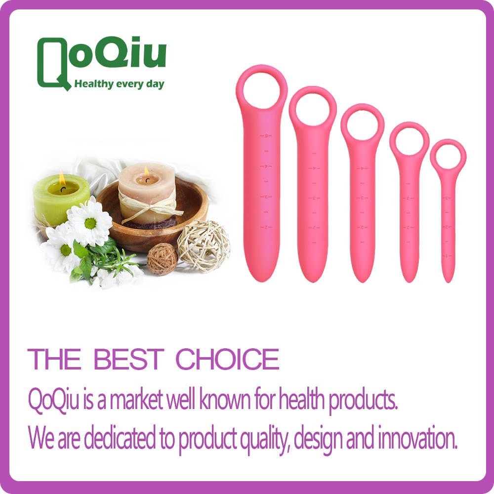 QoQiu pelvic floor muscle trainer red for guided practice.