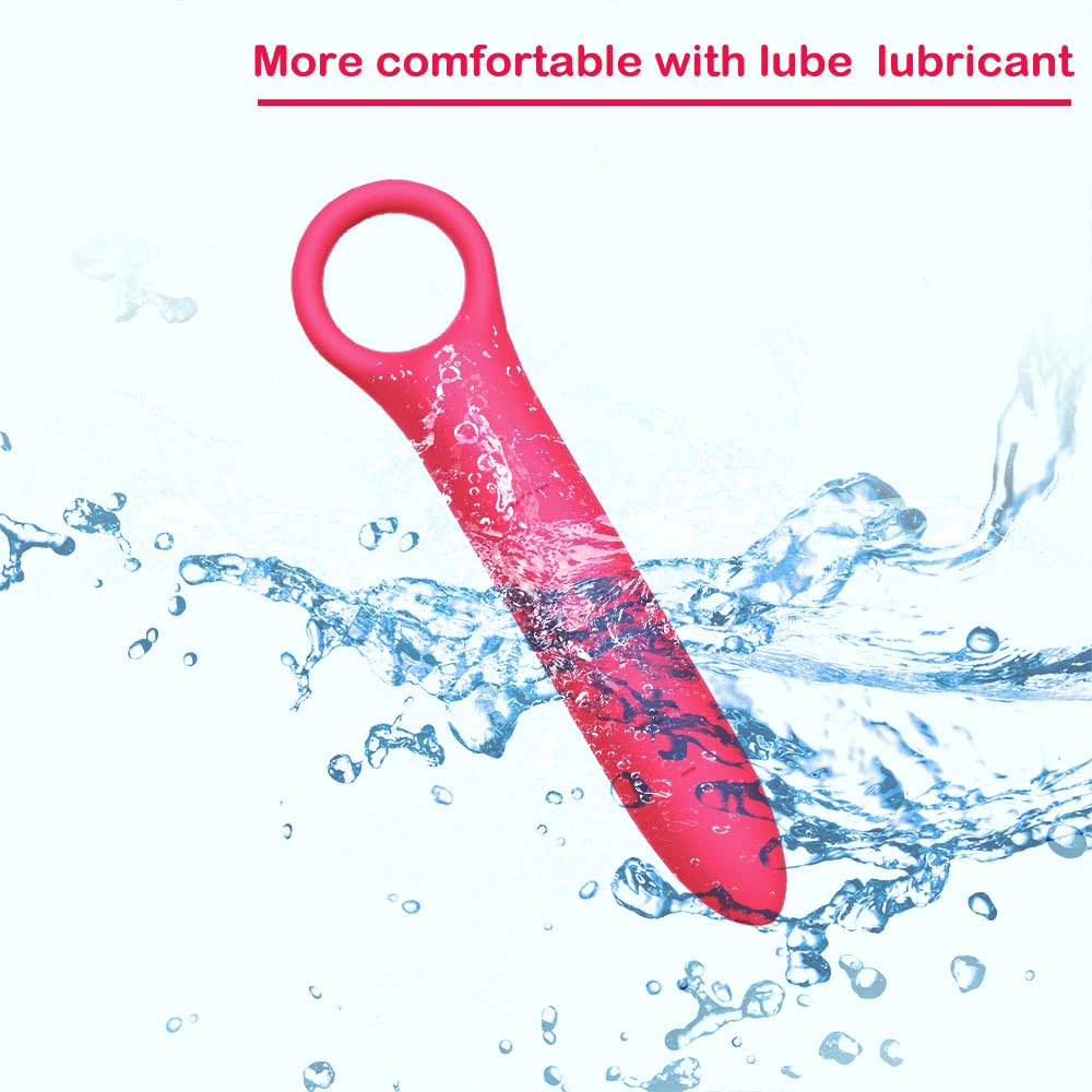 QoQiu silicone dilator M red compact option for discreet sessions.
