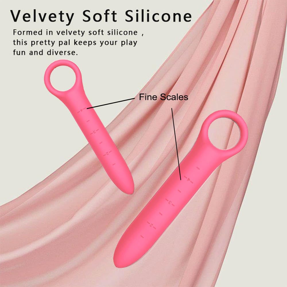 QoQiu silicone dilator S red smallest size for gentle progression.