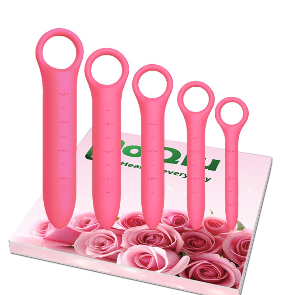 QoQiu silicone dilators XXL red for progressive pelvic floor training.
