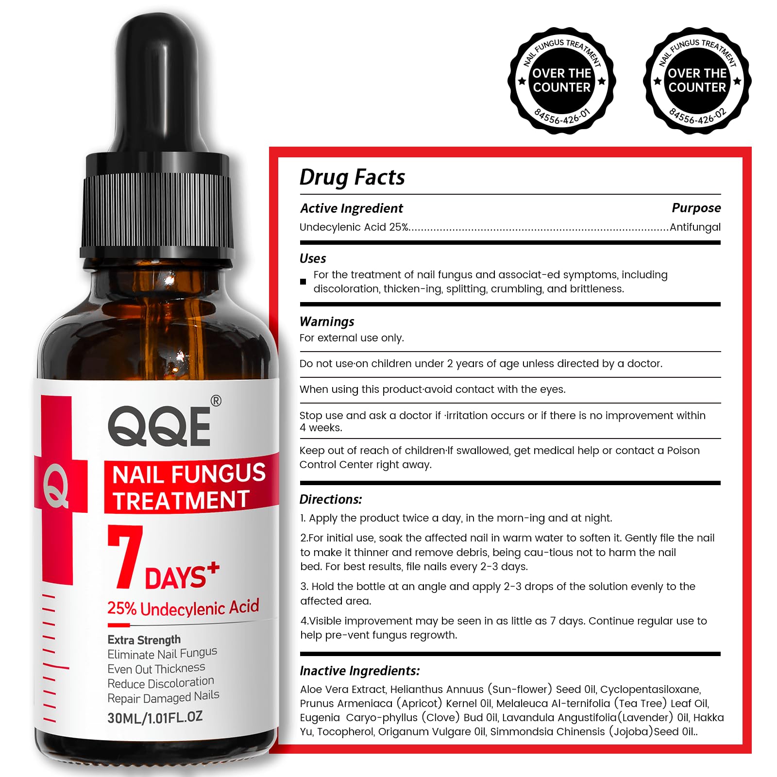 QQE Nail Fungus Treatment before-and-after nails image