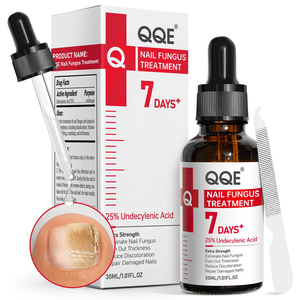 QQE Nail Fungus Treatment bottle ready for at-home use