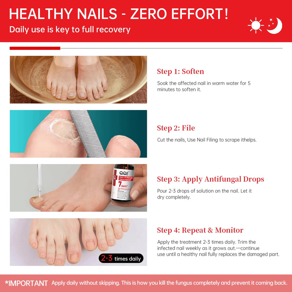 QQE Nail Fungus Treatment thick nails improved appearance