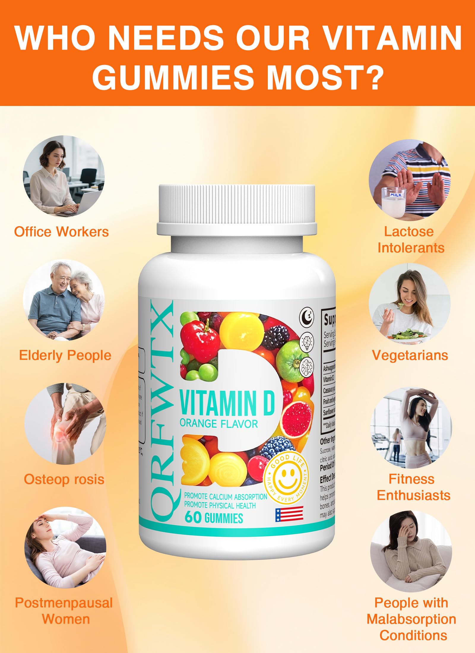 Ashwagandha-infused D2 gummies provide daily wellness with plant-based ergocalciferol.