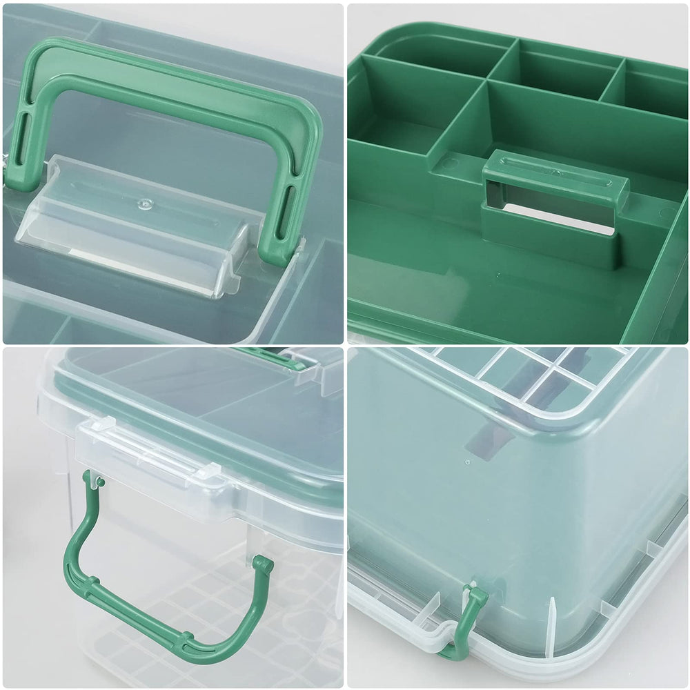 Qskely medicine storage box with transparent lid for easy access.