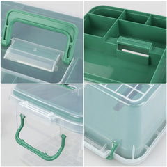 Qskely medicine storage box with transparent lid for easy access.